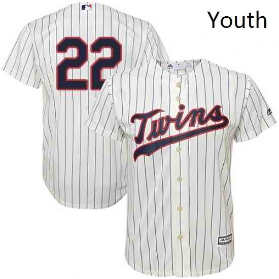 Youth Majestic Minnesota Twins 22 Miguel Sano Replica Cream Alternate Cool Base MLB Jersey